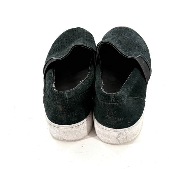 Vionic Kani Sneakers 9 Black Suede Flats Comfort Travel Laser Cut Perforated - Picture 4 of 9